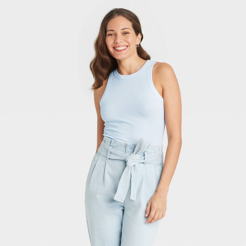 A New Day Slim Fit Long Rib Tank Top NWT
